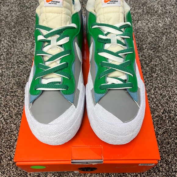 Nike Blazer Low x Sacai "Classic Green" Medium Grey DD1877-001 DS sz 12 Kaws - Picture 1 of 7